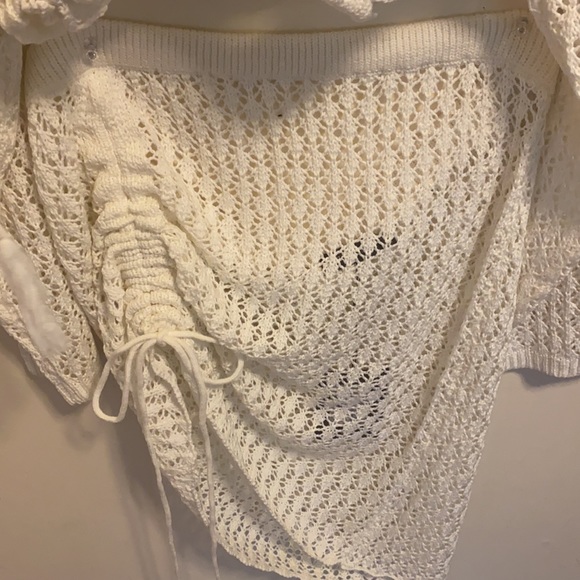 Cream Crochet Beach Cover Up - Picture 6 of 7